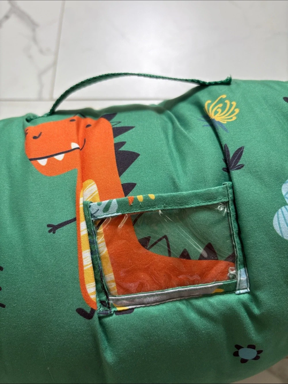 Green Dinosaur Toddler Nap Mat